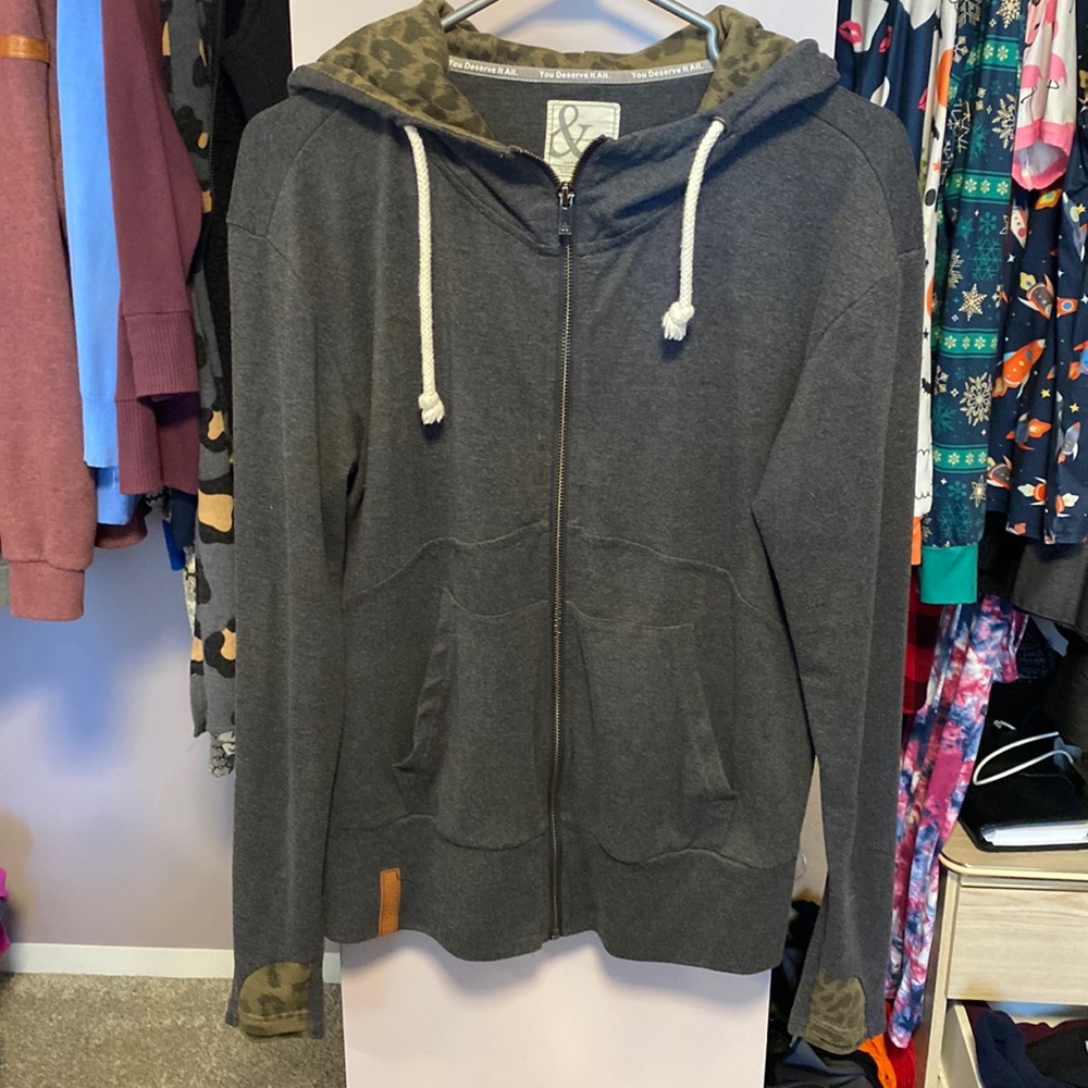 Ampersand Zip Up Hoodie